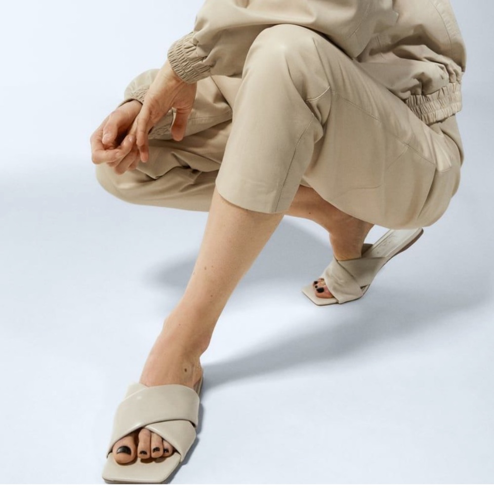 Zara flat padded sandals